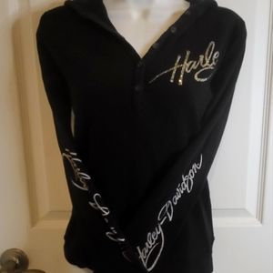 Ladies Harley Hoodie, with Crystals, SM